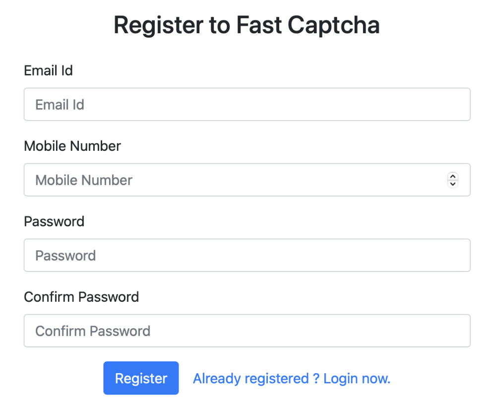 Fast captcha member login
